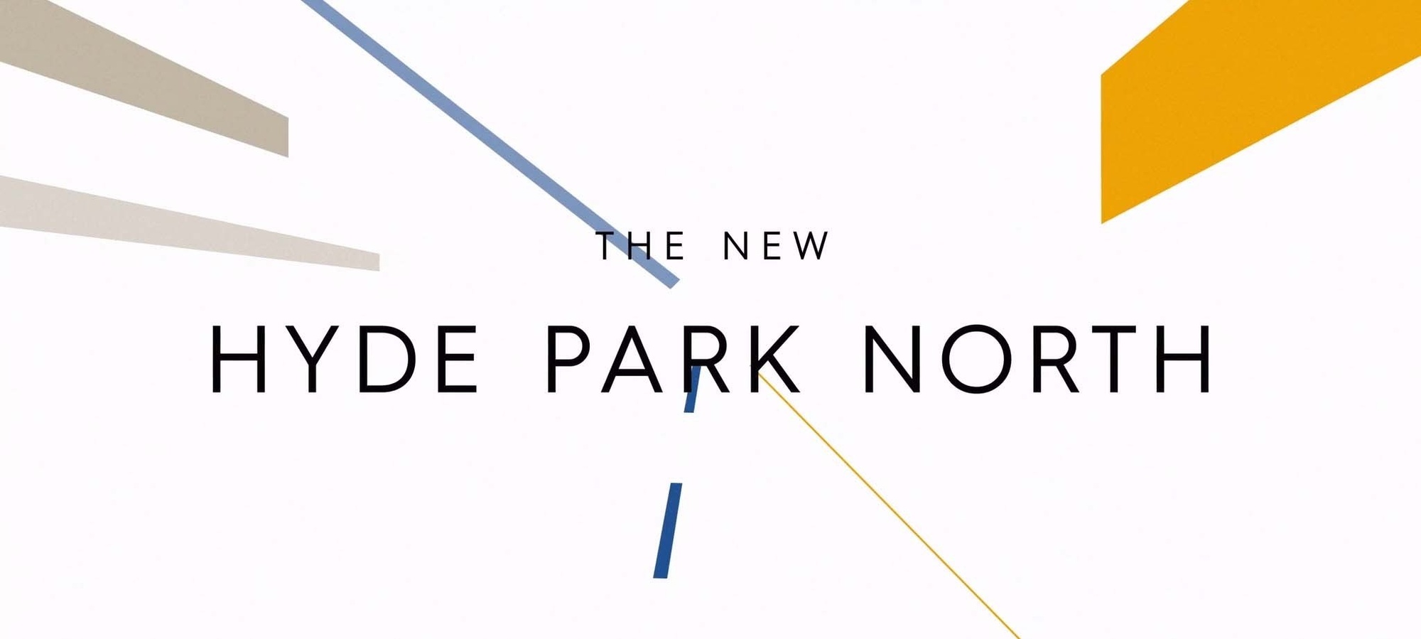 Still from advertisement film of the space, saying "The New Hyde Park North"
