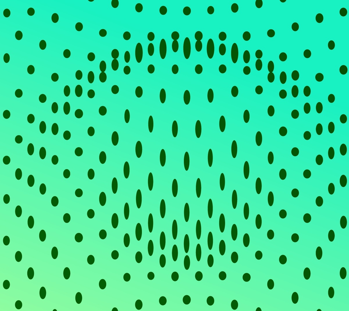 Pattern of dots moving in a graphic formation