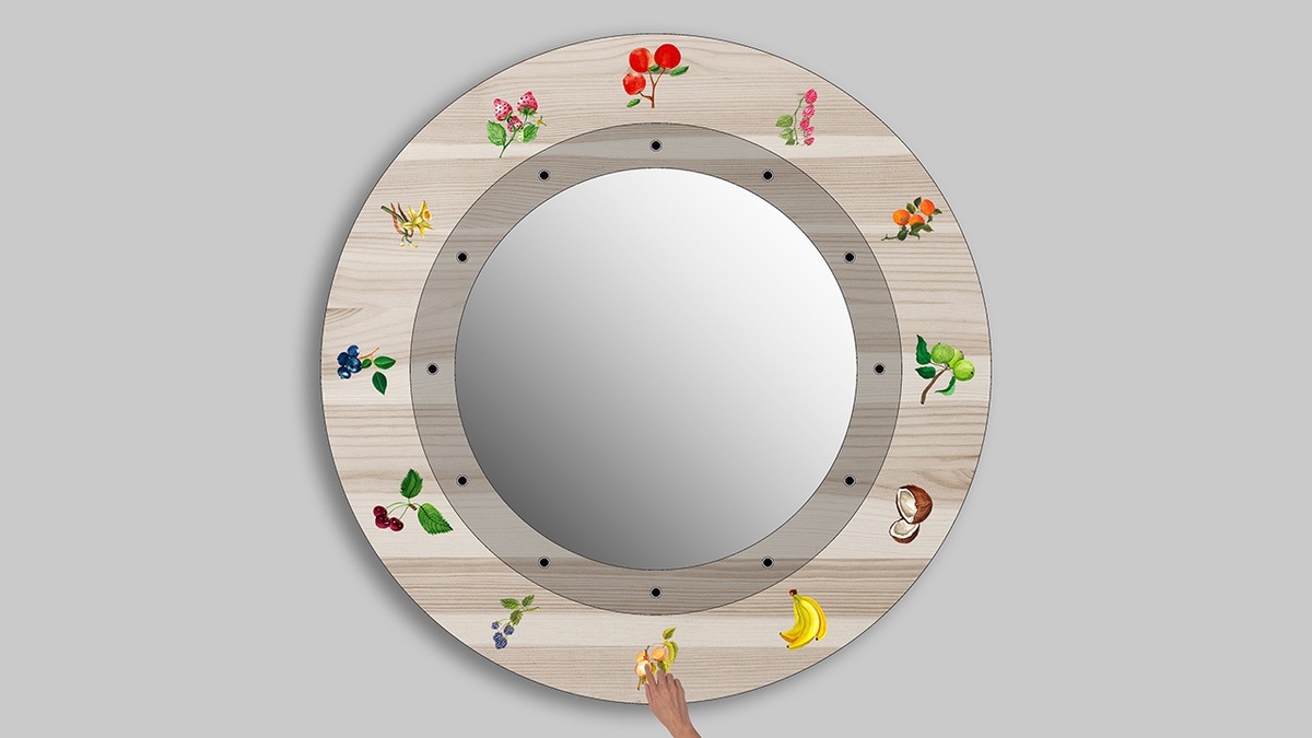 Concept render for the Chobani selfie mirror