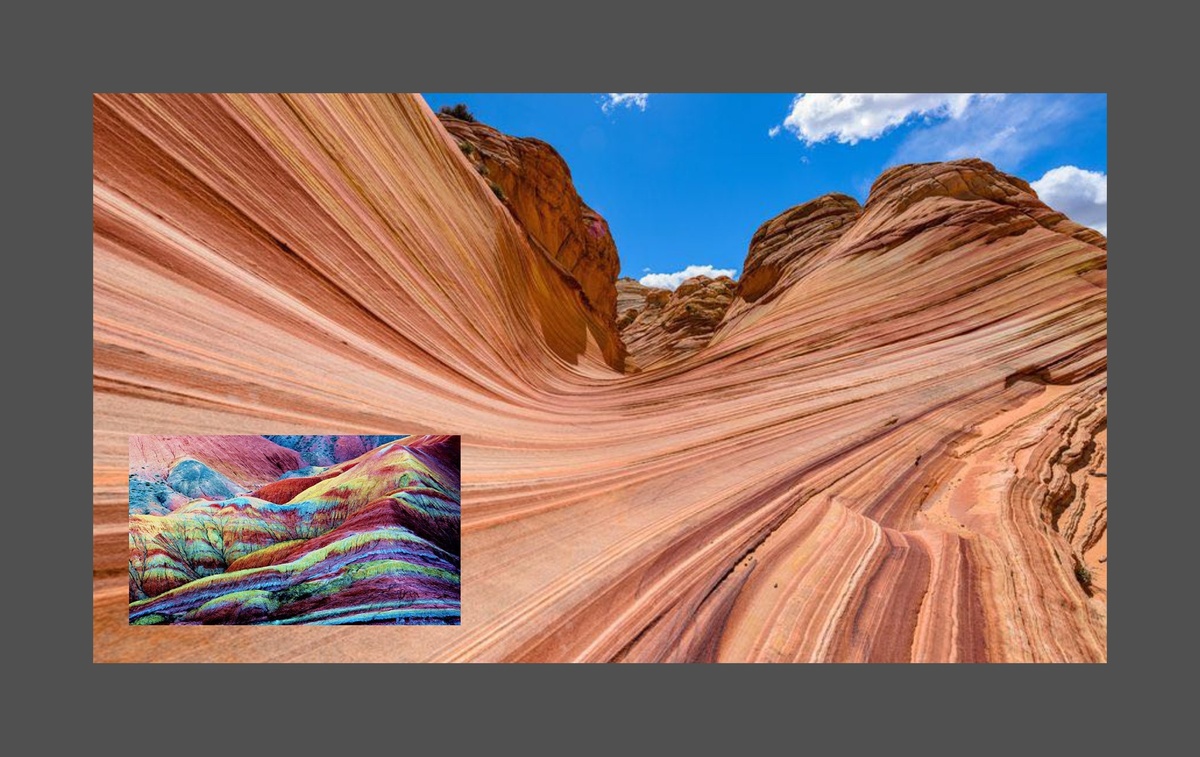 Dynamic photograph of natural geodes, with stripes of varying widths that inspired the data visualization of this project